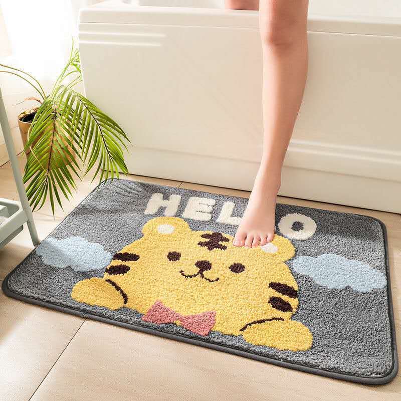 Animal Bedroom Door Mat Non-slip Carpet Cartoon Panda Mat Cute Home Bathroom Balcony Doorway Hallway Absorbent Doormat