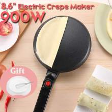 22cm 220V Electric Crepe Maker Pizza Pancake Machine Household Non-Stick Griddle Baking Pan Cake Machine Kitchen Cooking Tools