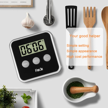 Super Thin LCD Digital Screen Kitchen Timer Square Cooking Count Up Countdown Alarm Sleep Stopwatch Clock Sport