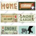 Putuo Decor Garden Home Gnome Wooden Signs Decorative Plaques for Garden House Door Wall Decoration Family Housewarming Gift