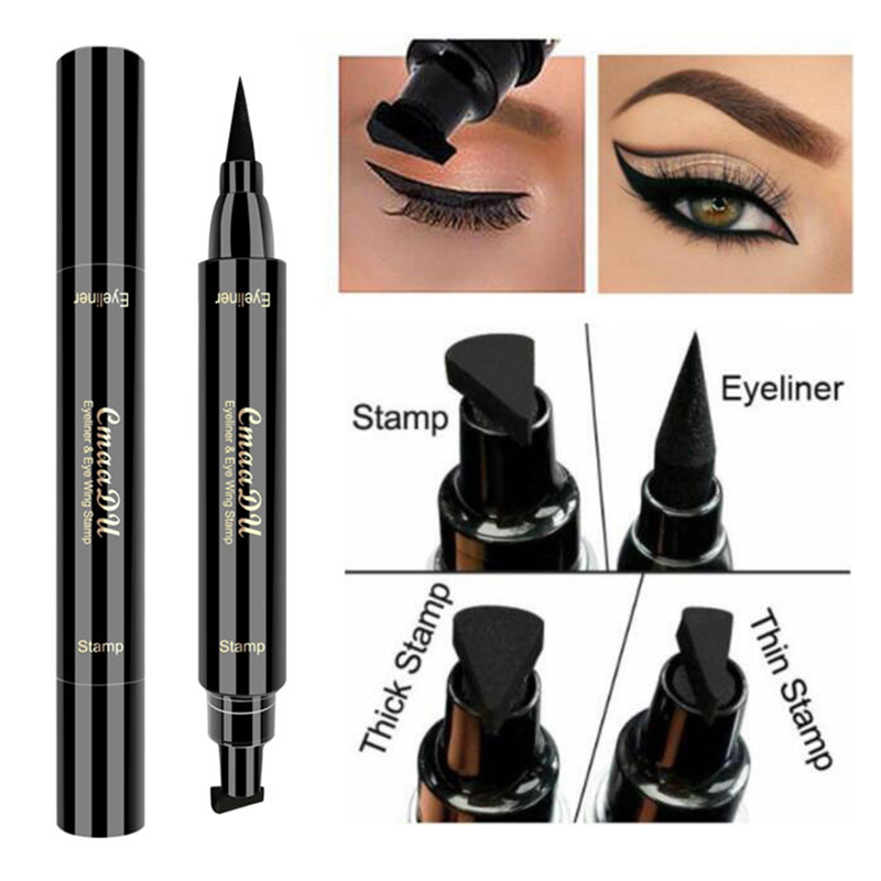 Eyes Liner Liquid Make Up Pencil Waterproof Black Double-ended Maquiagem Eyesliner Pencil Cosmetic Makeup Tool TSLM1