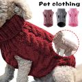 Simple Warm Cat Dog Sweater Turtleneck Knitted Pet Costume Autumn Winter Clothes Pet Products Fashion Dog Clothing