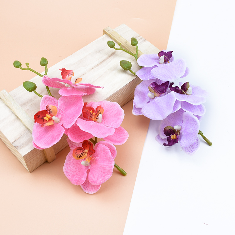 1 bundle MINI Phalaenopsis bouquet vase for home decor Christmas wedding decorative flowers wreaths Artificial flowers wholesale