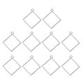 10Pcs Square Pendant Resin Frame Open Back Bezel Setting UV Resin Jewelry DIY X7YC