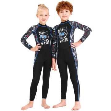Kids Girls Boys Diving Suit Neoprenes Wetsuit Children For Keep Warm One-piece Long Sleeves UV Protection Swimwear 2020