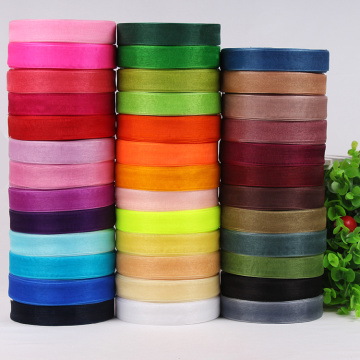 ( 50yard ) 2.5cm Width organza chiffon ribbons DIY materials supplies wedding cake decoration holiday gift packages 45 meter