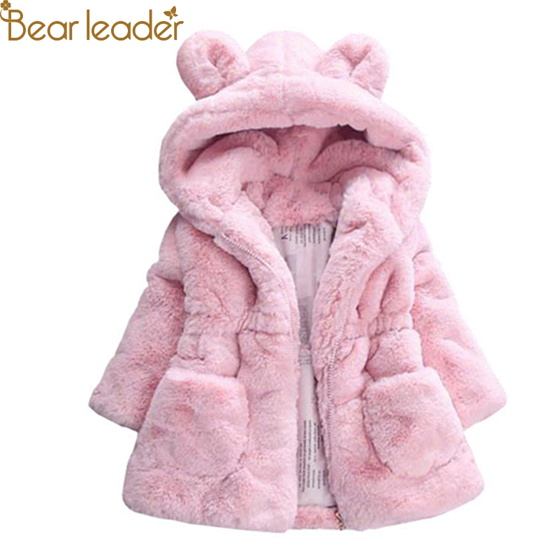 Bear Leader Baby Girls Jacket 2020 Spring Winter Jacket For Faux Fur Fleece Coat Warm Jacket Xmas Snowsuit For Girl Coat 1-4Y