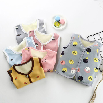 Newborn Baby Vest Winter Warm Thick Infant Toddler Vest Cotton Velvet 2020 Kids Coat Sleeveless Baby Clothing