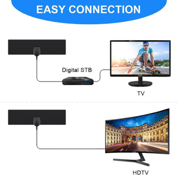 25 Miles HD 25DB High Gain HD TV DTV Box EU Plug Booster Active Indoor Digital TV Antenna Aerial