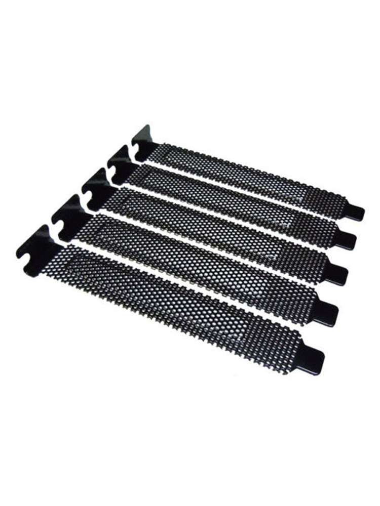 5Pcs PCI Slot Cover Dust Filter Cleaner Blanking Plate Hard Steel Black w/ screws for computer accessories Chassis Frame pc
