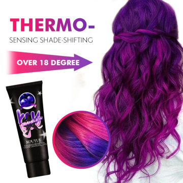 60ml Temperature Change Hair Dye Popular 4 Colors Hair Coloring Semi-permanent Mermaid Warm Discoloration Hair Styling TSLM2