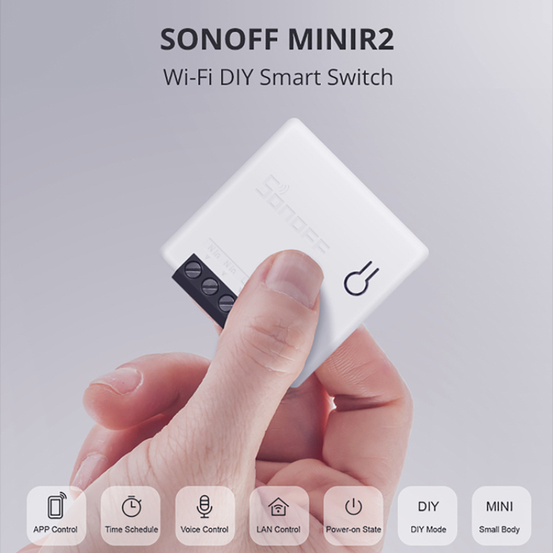 1/10Pieces Sonoff Mini R2 DIY Smart Switch Small Ewelink Remote Control Wifi Switch Support External Work with Alexa Google Home