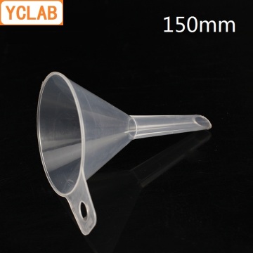 YCLAB 150mm Funnel PP Plastic Sharp Head Polypropylene Laboratory Chemistry Equipment