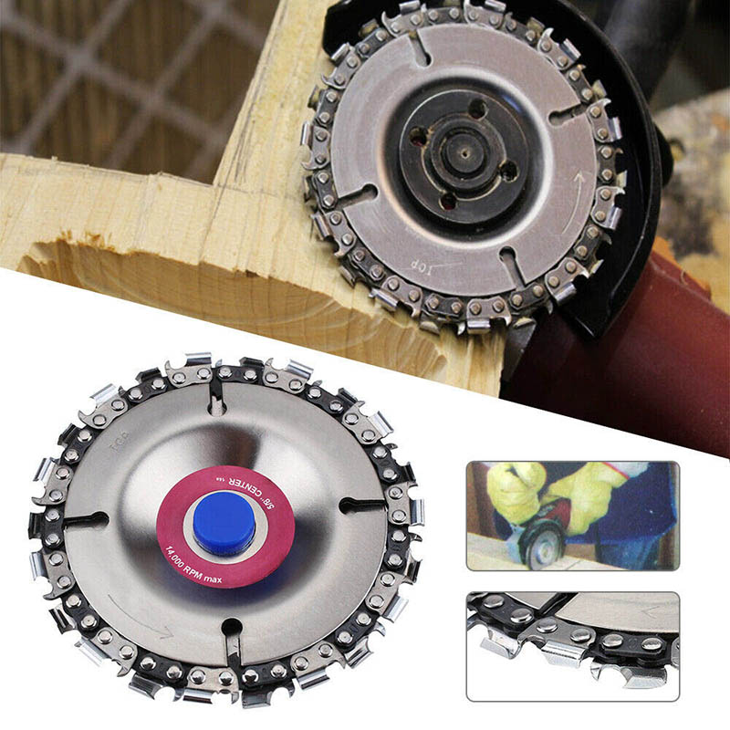 4 Inch Angle Grinder Disc Wood Carving Disc Chain Saw Grinder Disc For 4"(100mm) 4-1/2" (115mm) Angle Grinder Carving Tool