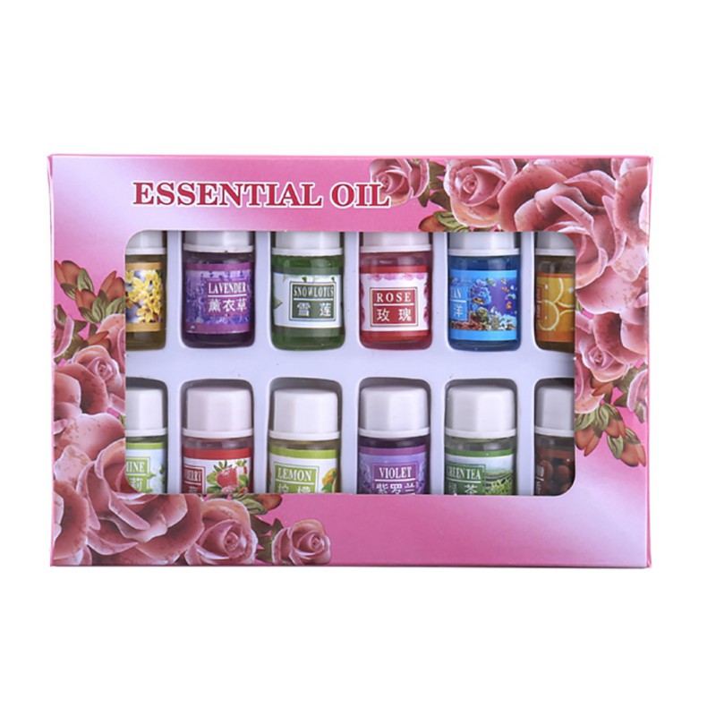 12 pcs/set Skin Care Beauty Makeup Fragrance Essential Oils Pack for Aromatherapy Spa Bath Massage Essential Oil Cosmetics 2017