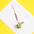 Cute Japansese phone Strap Lanyards for iPhone Samsung Water Clover Bell Decor Mobile Phone Strap Rope Phone Charm