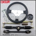 300mm Steering Wheel Assembly 420mm Gear Rack Pinion 380mm U Joint Tie Rod Knuckle Assy For Chinese 110cc Go Kart Quad Parts