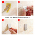 8 Pieces 304 Stainless Steel 3M Self Adhesive Hooks Kitchen Bathroom Shower Hanger for Towel Key and Kitchenware