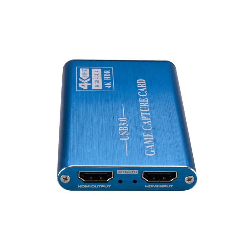 HOT-4K HDMI to USB 3.0 1080P Video Capture Card for OBS Game Live Streaming Plug and Play Without Driver Software(Blue)