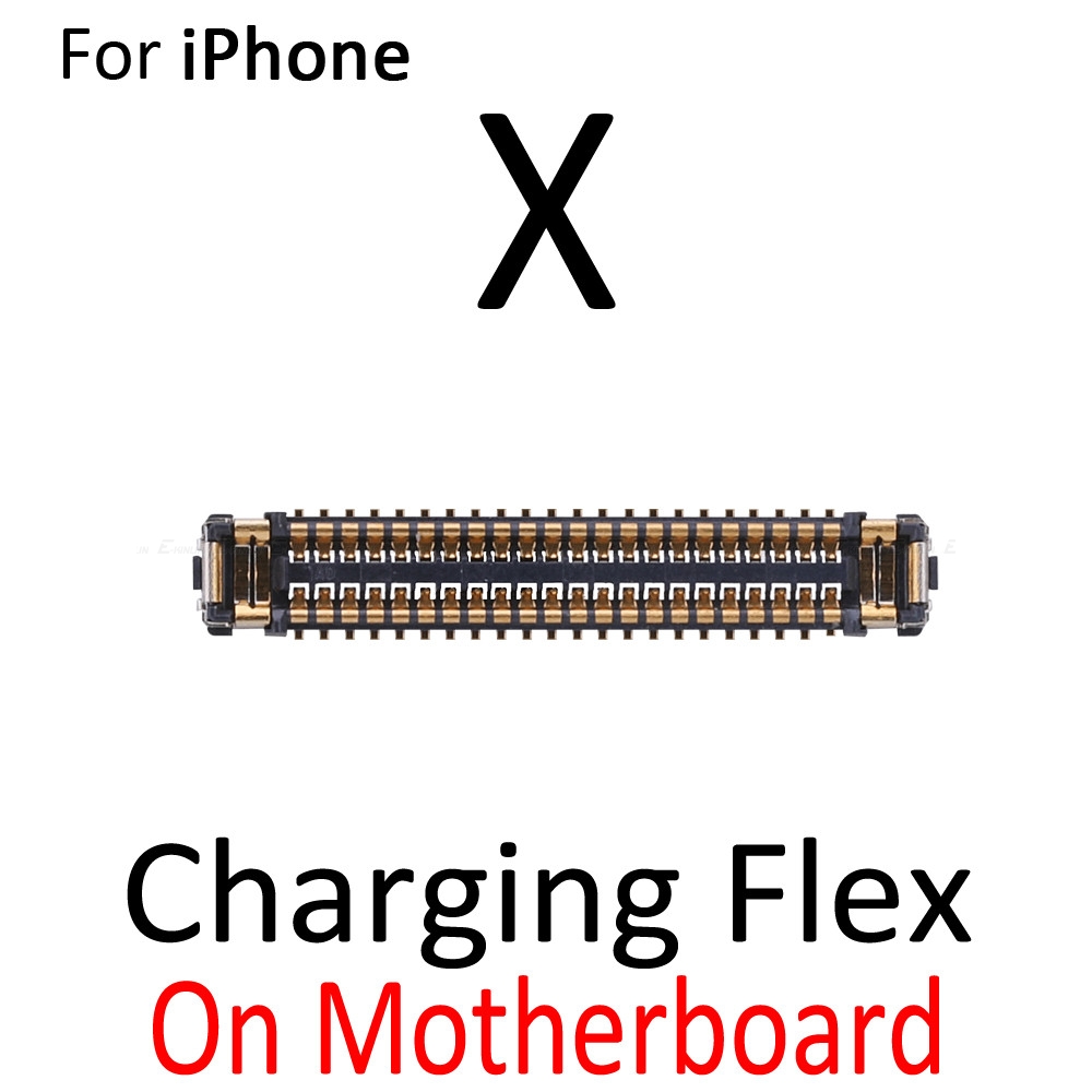 2pcs Charger Charging Dock Plug Port FPC Connector For iPhone 6S 7 8 Plus X XS Max XR On Motherboard Logic Board Flex Cable