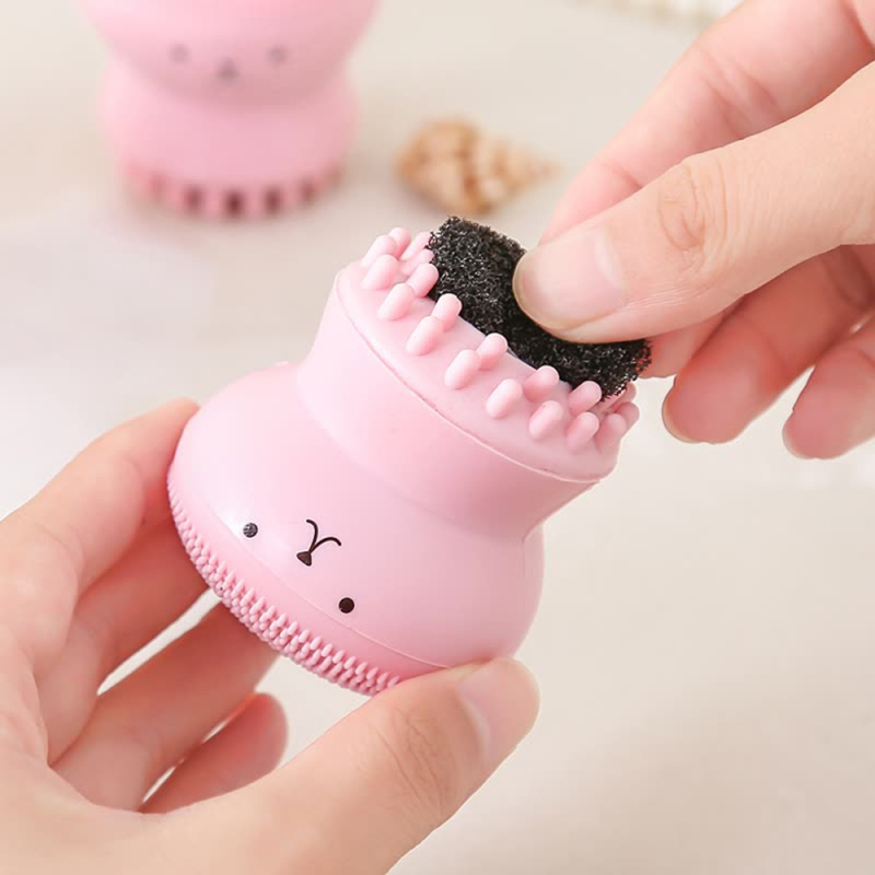 Silicone Face Cleansing Brush Facial Cleanser Pore Cleaner Exfoliator Face Scrub Washing Brush Skin Care Octopus Shape TSLM2