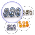 Crystal Plating Beads Jewelry 16mm Glass Round Ball 10pcs/lot Faceted Loose Lampwork Beading For DIY Needlework Accessories