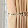 2pcs/set Curtain Clamp U-shaped Curtain Wall Hook Crystal Metal Home Curtain Accessories Hook Holder Decoration Curtain Clamp