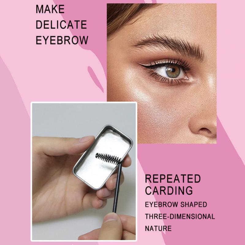 3D Feathery Eyebrow Setting Gel Waterproof Lasting Eyebrow Gel Eyebrow Tint Pomade Brow Makeup Balm Styling Brows Soap Kit TSLM2