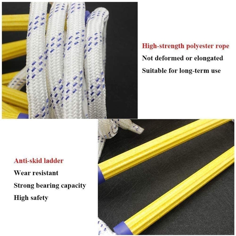 6.5Inch Flexible Ladder Rope Ladder Insulated Ladder Rescue Ladder Rock Climbing Anti-Skid Engineering Rope Ladder