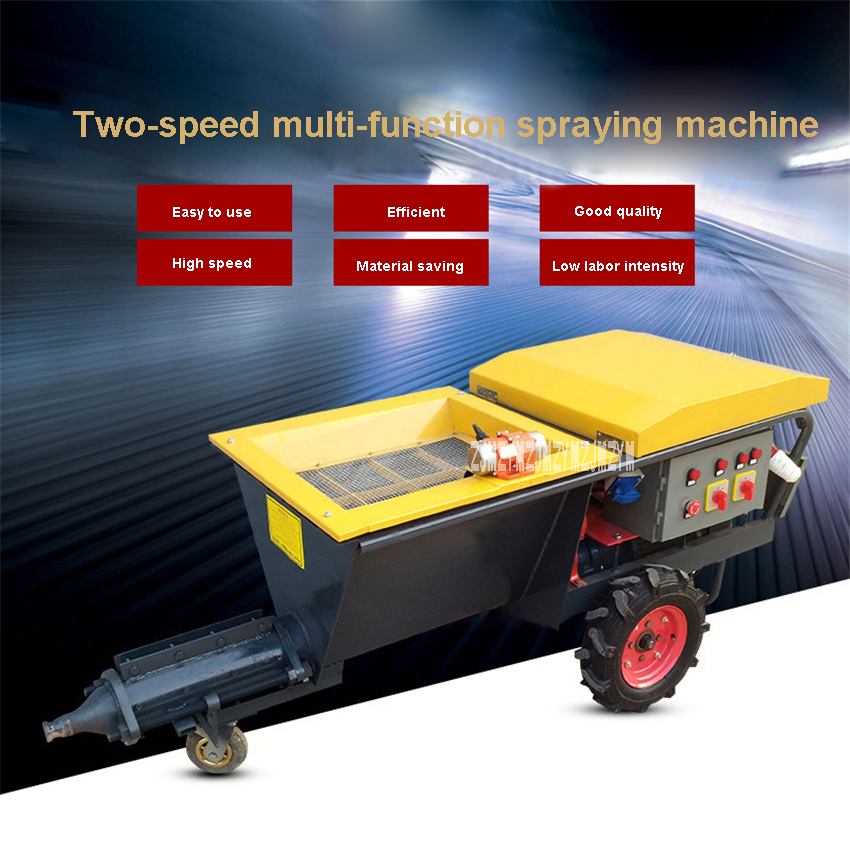 WS-T950 Multi-function Two-speed Spraying Machine Professional Spraying Equipment Cement Mortar Spraying Machine 380V 7.5KW+3KW