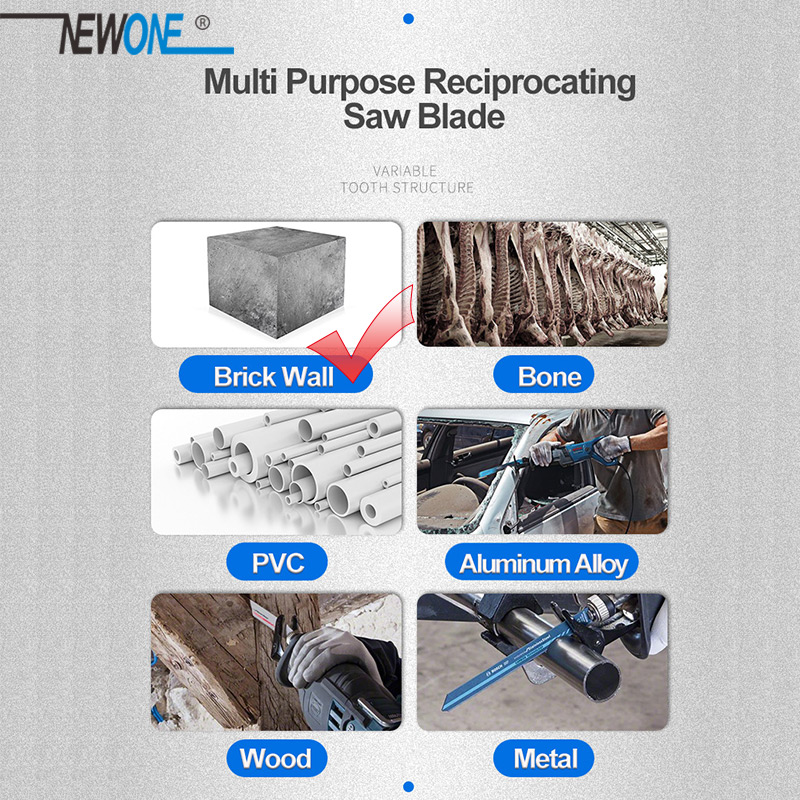 Reciprocating Saw Blade Cutting TCT Brick Stone With Carbide Teeth Demolition Masonry Saber Saw Power Tools Accessories NEWONE