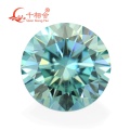 blue color 3mm to 12mm Round Brilliant cut moissanites material loose stone