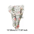 Flowers Elephant Iron on Heat Transfer Printing Patches Stickers for Clothes T-shirt DIY Appliques Washable Patches Wholesale
