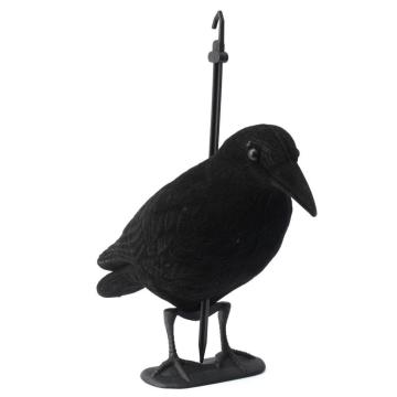 Lifelike Hunting Decoy Crow Garden Plastic Bird Pigeon Crow Scarer Black Scare Crow