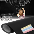 200*60CM Chalkboard Self-Adhesive Blackboard Wall Sticker Waterproof Removable Reusable Black Board Poster with 5 Color Chalk