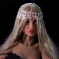 Handmade Rhinestone Waterdrop Forehead Headpiece Wedding Bridal Head Chain Hair Accessories Hat Bling Crystal Hair Chain Jewelry