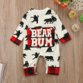 Xmas Infant Baby Boy Girl Romper Clothes Fall Animal Print Cotton Jumpsuit Romper Playsuit Clothing For 0-24M