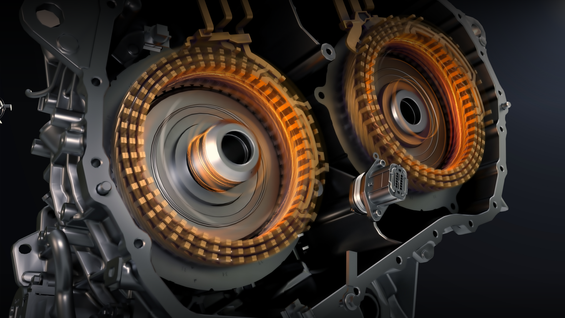 High-efficiency flat-wire motor