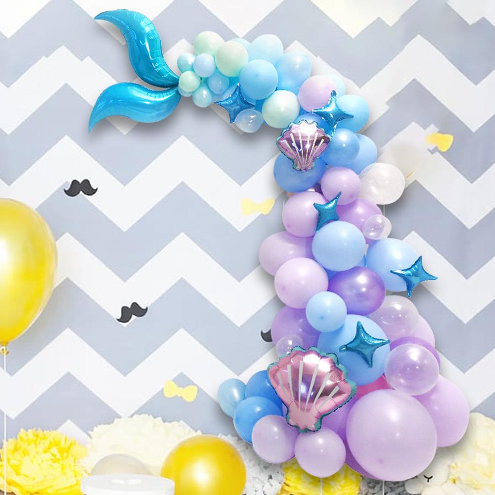 Mermaid Tail Balloon Garland Set Latex Balloon Arch For Mermaid Party Baby Shower Wedding Girl Birthday Party Decoration