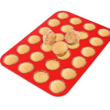 1PCS 24 Cup Silicone Cake Pan Non-stick Round Cake Mold Silicone Muffin Cups Cupcake Baking Dish Mold Baking Tray Kitchen Tools