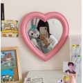 INS Love Mirror Desktop Vanity Mirror Wall Makeup Mirror Mounted Dual-Use Girl Room Wall Decoration Heart-Shaped Mirror