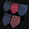 Classic Fashion 100% NATURAL SILK Tie For Men Ties Necktie Genuine Silk Man Tie Stripes Blue Red Vocational Groom Wedding Party
