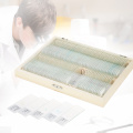 Biology 25/100 pieces prepared glass microscope slide school and laboratory with Chinese English label teaching samples