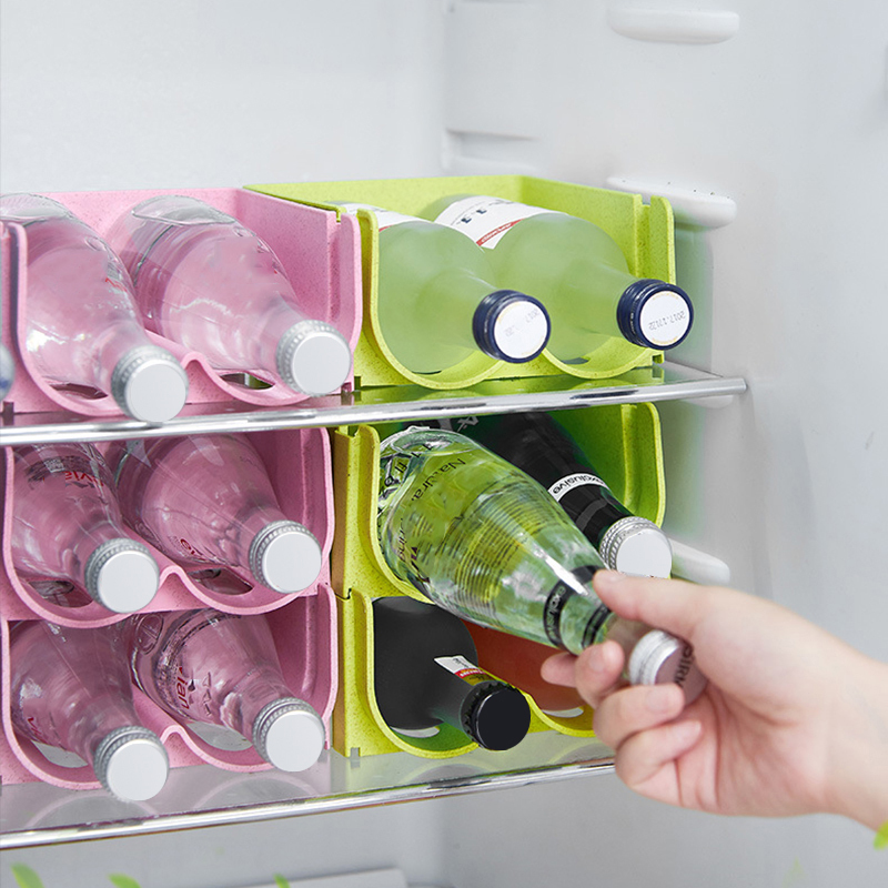 Stackable Beverage Rack Beer Can Beverage Soda Dispenser Holder Storage Organizer Kitchen Refrigerator Storage Gadget