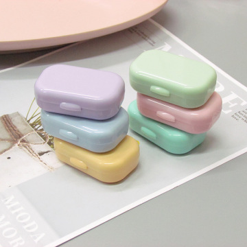 Cute Mini Women Contact Lens Case With Mirror Women Colored Contact Lenses Box Eyes Contact Lens Container Eyewear Accessories