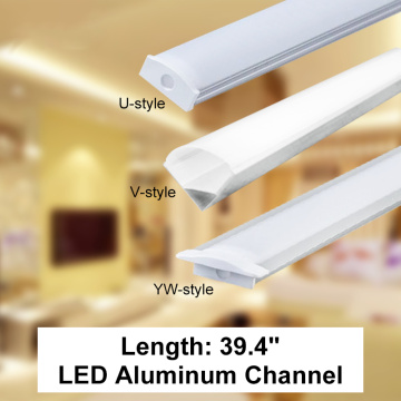 U V YW LED Bar Light Corner Aluminium Channel Holder for LED Strip Light Bar Under Cabinet Lamp Kitchen Closet Light Accessories