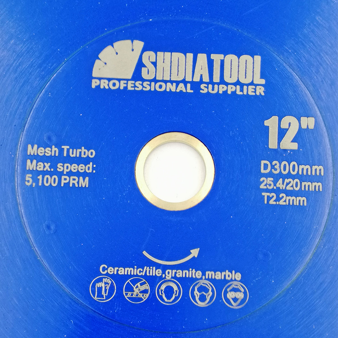 SHDIATOOL 1pc Dia 12"/300mm Hot pressed sintered X Mesh Turbo Diamond Saw blade circular Wheel Marble Tile Ceramic Cutting Disc