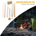 Outdoor Survival Camping Hiking Fire Making Tools Wood Make Fire Drilling Tool Expansion Training Camping Equipment