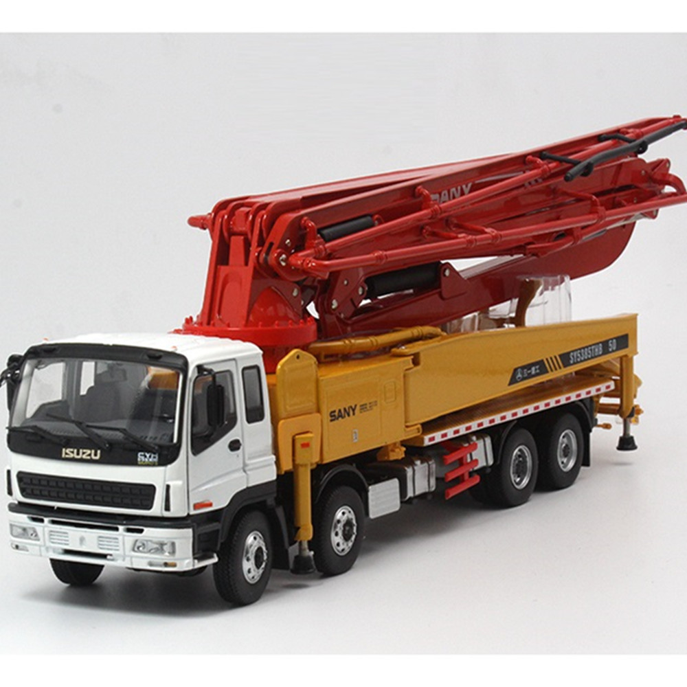 Original 1:38 50m X foot ISUZU Truck mounted concrete Pump Diecast model for collection