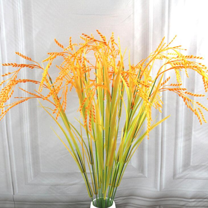 Artificial Wheat Flower Plant Flower Desktop Fake Flower Plants Arrangement Home Garden Decoration Wedding Party Decor